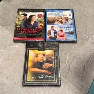 Hallmark DVD Collection with Red, Blue, and Gold Covers